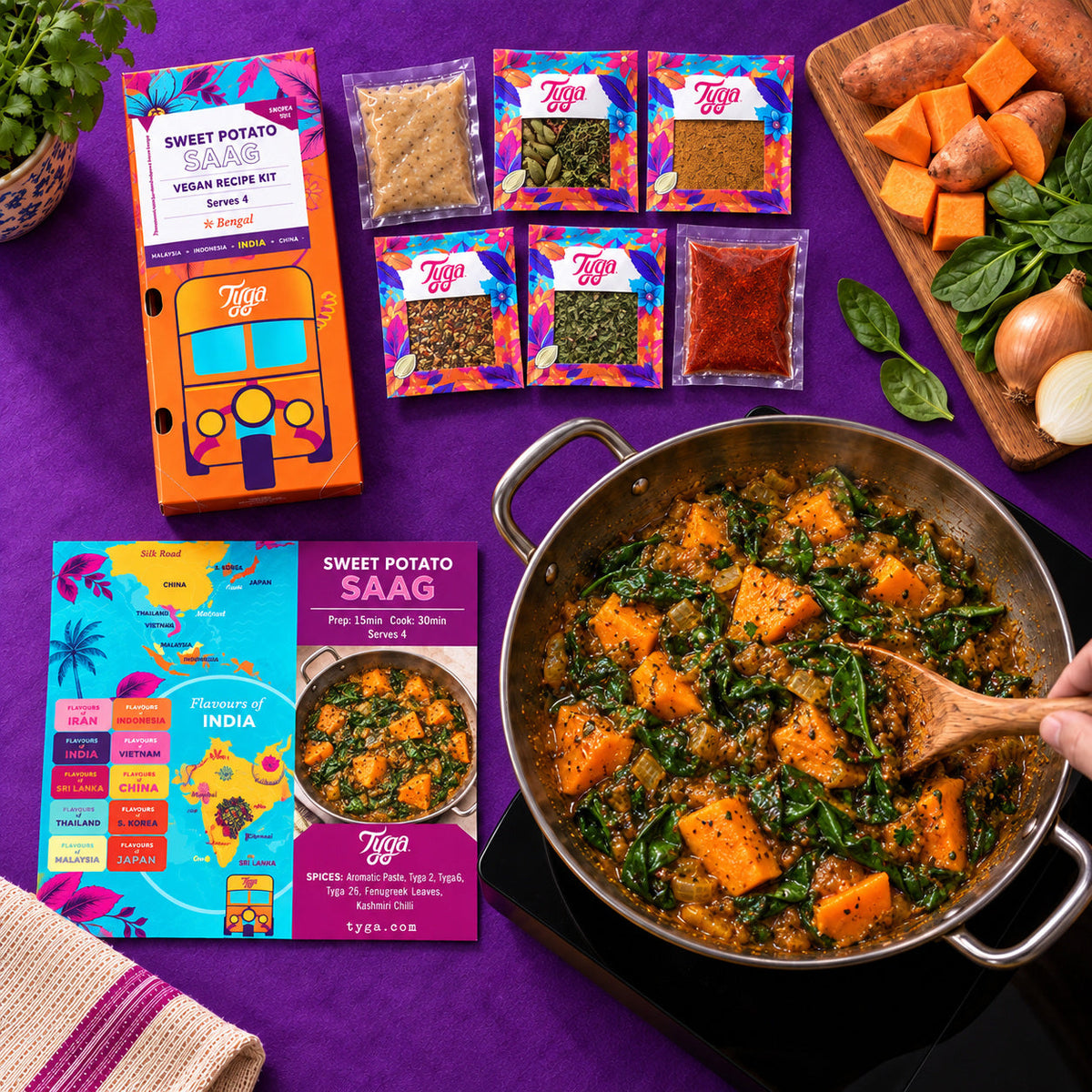 Sweet Potato Saag Recipe Kit by Tyga, view 3