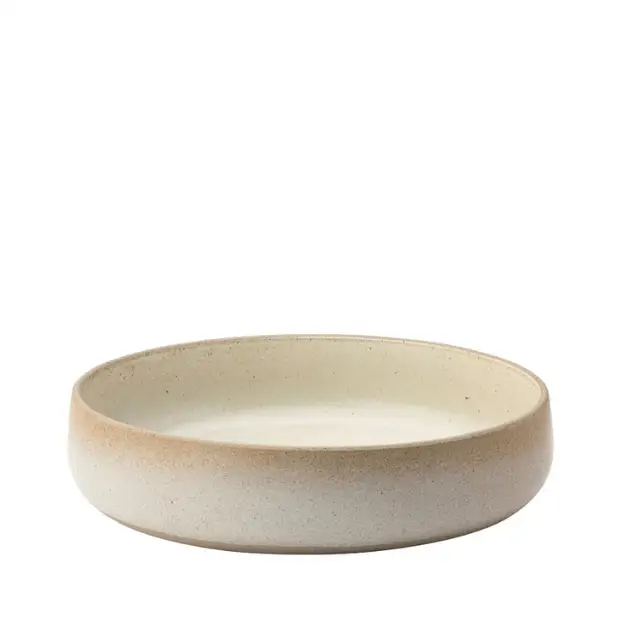 Temple low stoneware bowl, 19.5cm, by Utopia