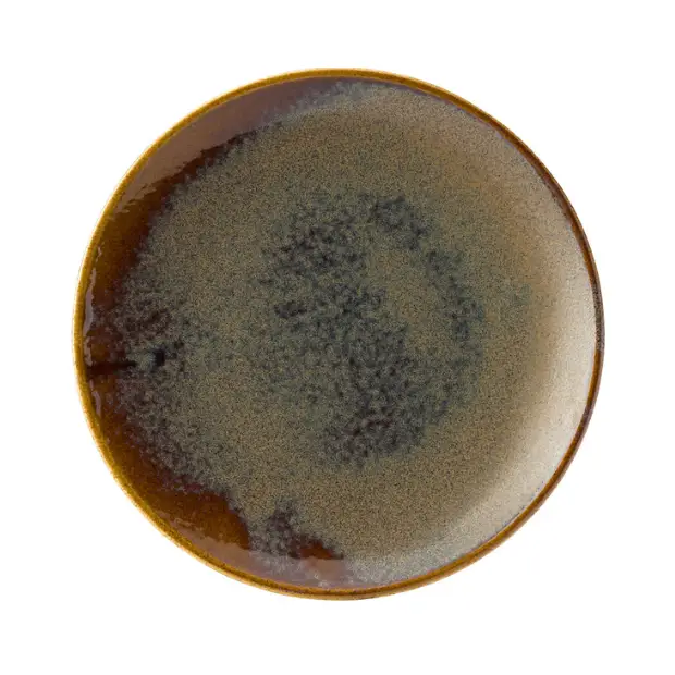 Murra Toffee porcelain coupe plate, 30cm, by Utopia