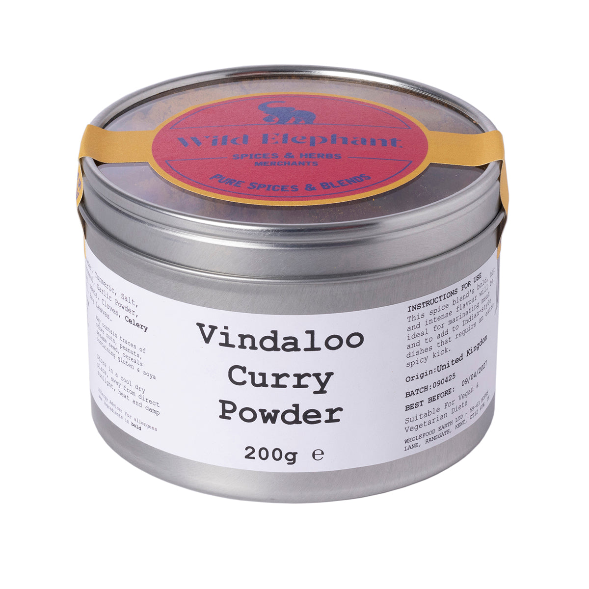 Vindaloo Curry Powder by Wild Elephant