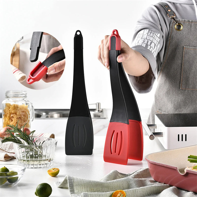 3-in-1 silicone spatula tongs, view 2