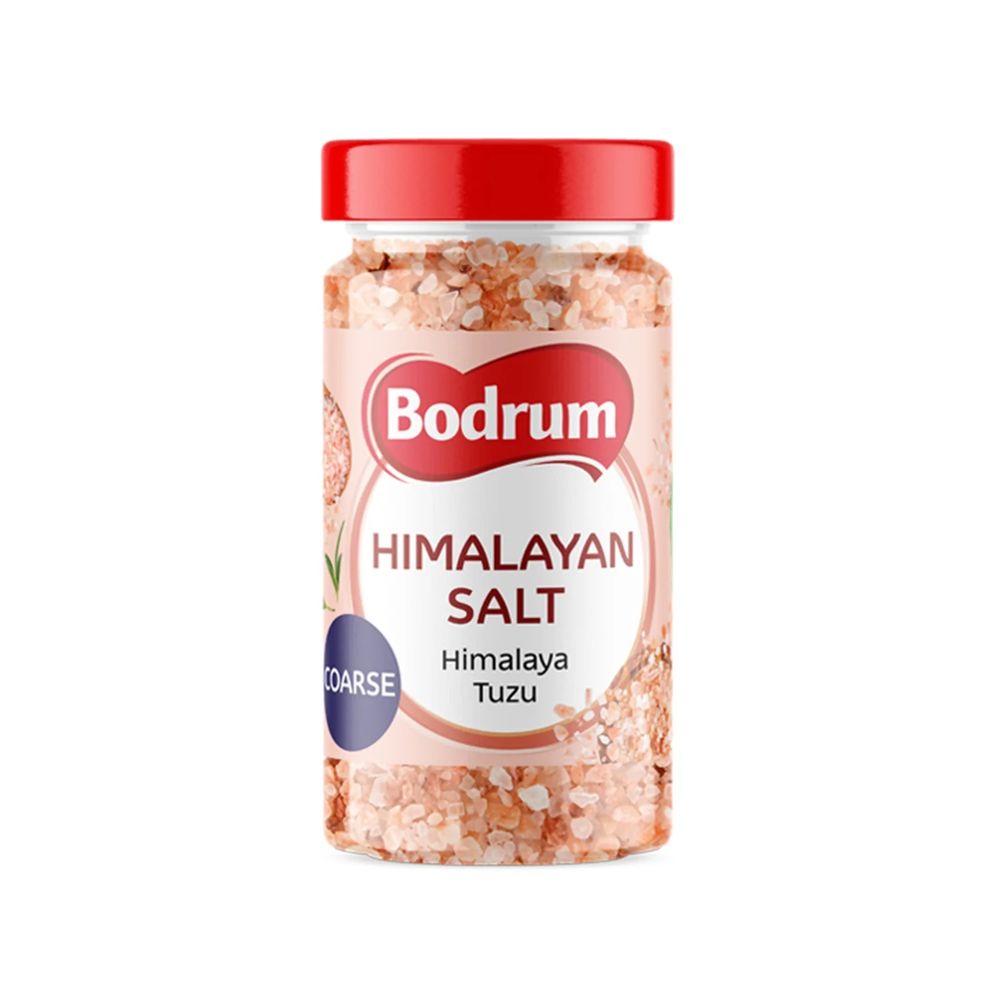 Bodrum Spice Himalayan pink rock salt in a 450g shaker jar