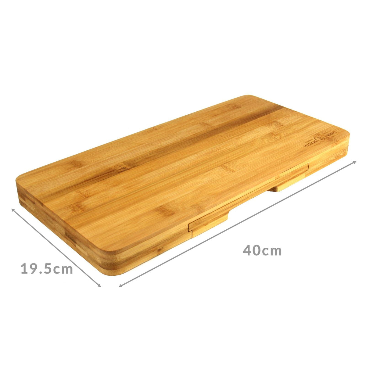 Bamboo cheese board with knife drawer by Maison & White, view 4