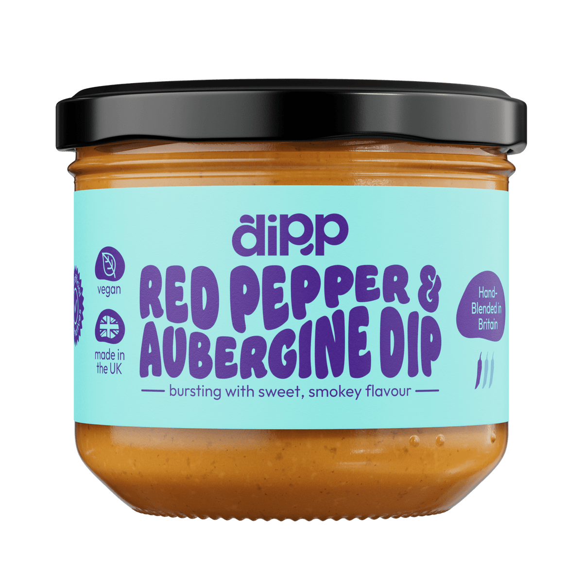 Dipp Red Pepper and Aubergine Dip 350g tub