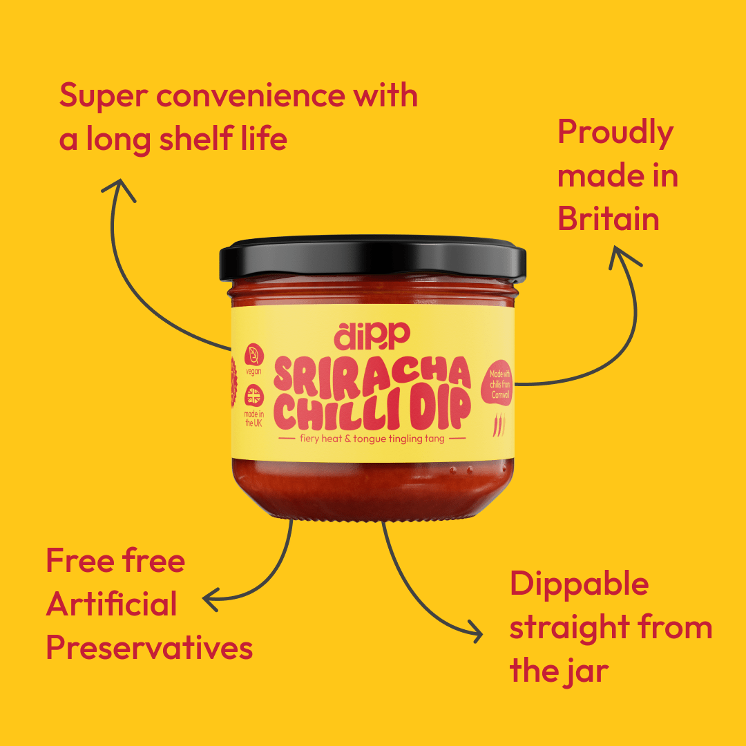 Dipp Spicy Sriracha Chilli Dip 350g tub, view 4