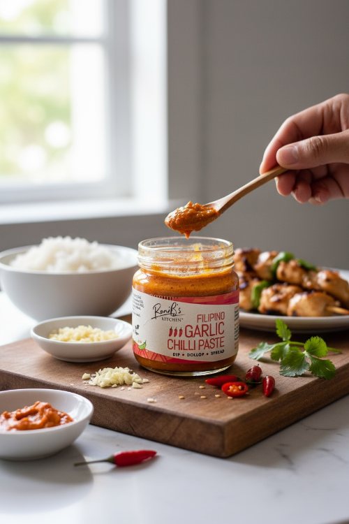 Filipino Garlic Chilli Paste by RoniB's Kitchen