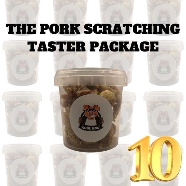 Pork Scratching Taster Package, 10 tubs