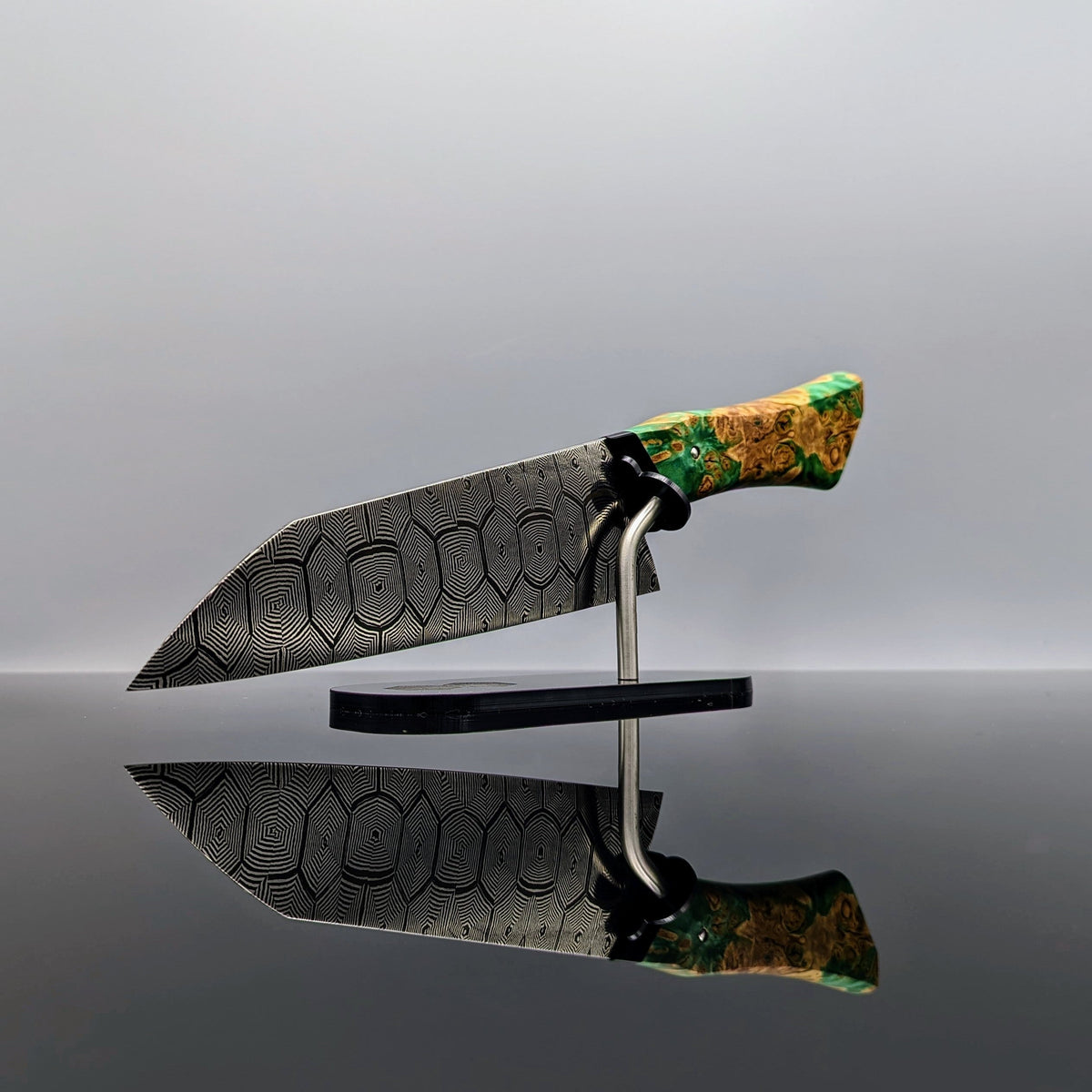 Handmade 185mm Mosaic Damascus Santoku by KWB