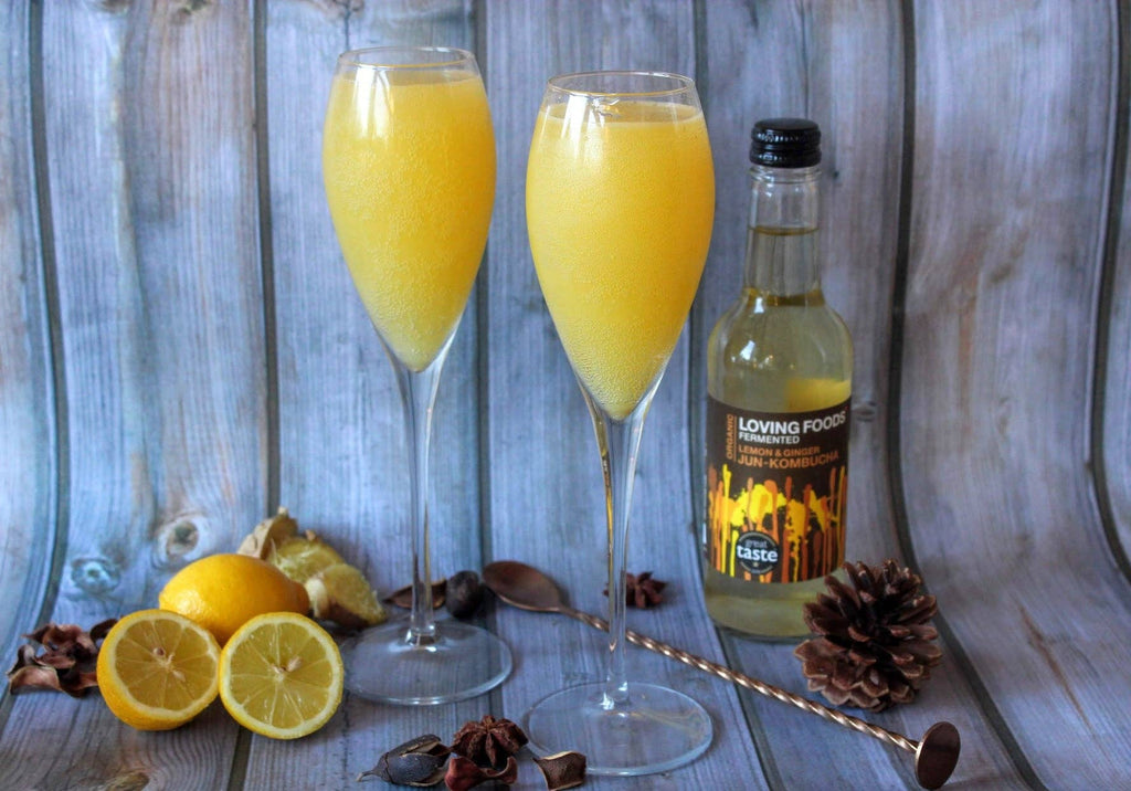 Organic Jun Kombucha Lemon and Ginger 330ml bottle, view 4