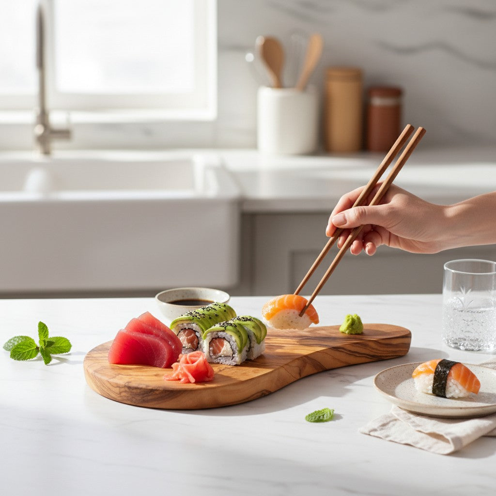Olive Wood Sushi & Serving Board 23cm by OliveArt