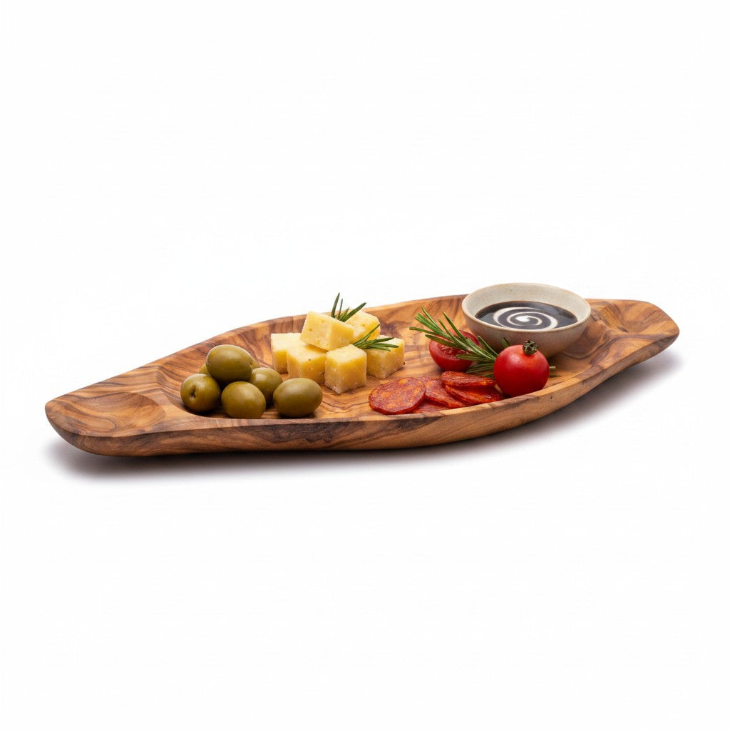 Olive Wood Charcuterie Board, live edge