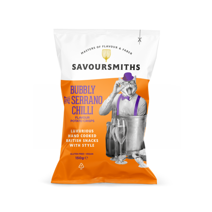 Bubbly and Serrano Chilli Flavour Potato crisps