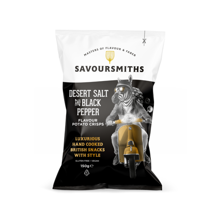 Desert Salt and Black Pepper Flavour Potato Crisps