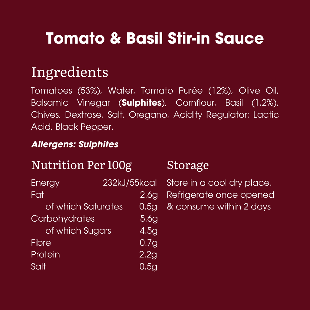 Tomato and Basil Stir-in Sauce 260g jar, view 5